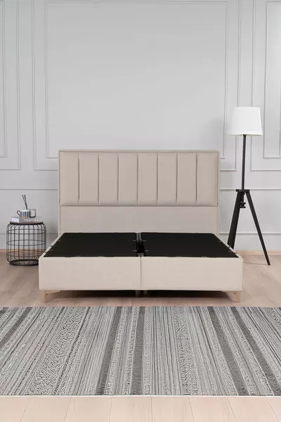 Gold Therapy Storage Bed Headboard Set Beige (BED NOT INCLUDED)