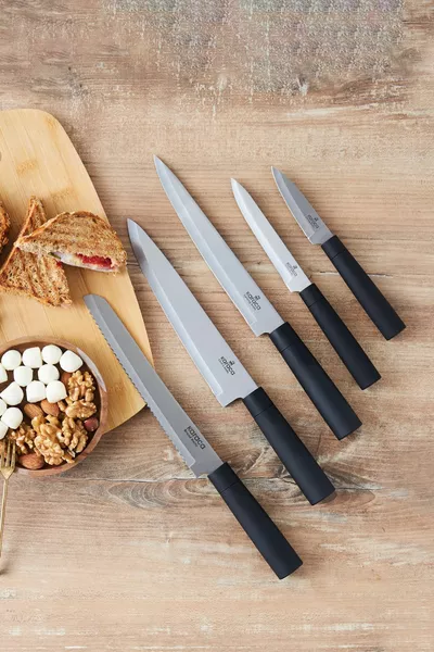 Grammy Black 6-Piece Knife Set with Stand