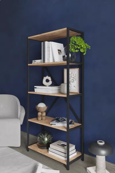 رف كتب معدني من فيغا بخمس طبقات