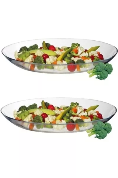 Invitation 2-Piece Oval Serving Boat Plate Cm.