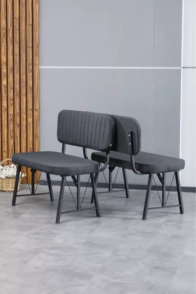Série Vie Cuisine, Repas, Jardin, Café, Banc Moderne, Pouf, 1 Pièce - Anthracite