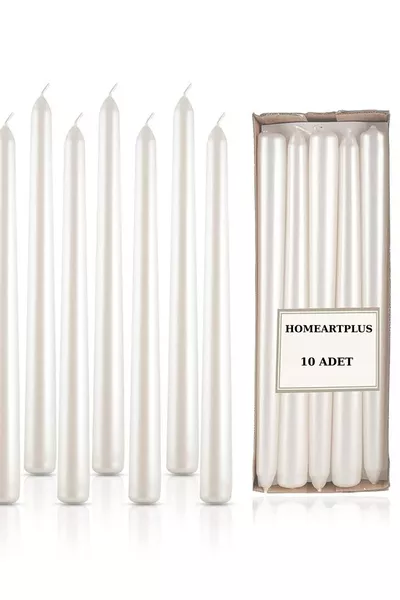 Super 'lu Bougeoir Bougie Brillante Bougie Corps Métallique Revêtement Longue Baguette Bougie Conique