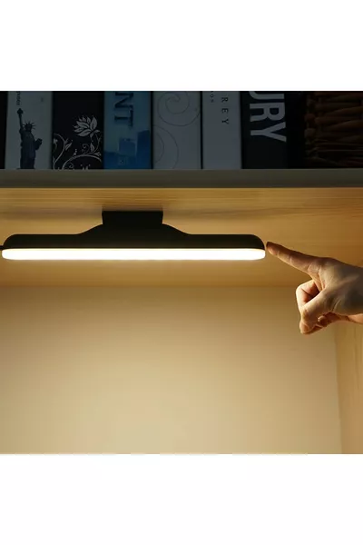 Siyah Kasa - 3 Renk Şarjlı - Kolay Taşınabilir - Mıknatıslı Led Işık -kademeli Kablosuz