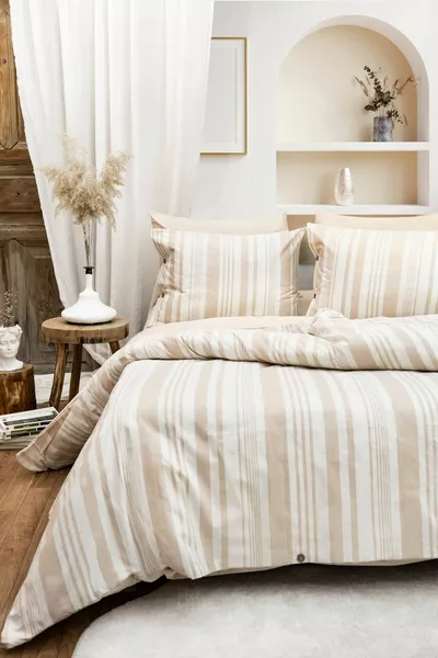 Set di Lenzuola Singolo Naturale Tinto del Filato Harmony Hues (Lenzuolo con Angoli)