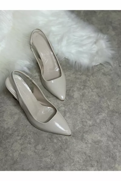 Casual Dames Puntige Neus Platte Patroonloze Dunne Open Rug Hakken Avondschoenen