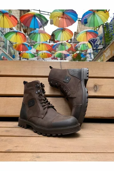  Мъжки ботуши от естествена кожа в пощенски стил