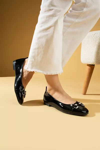 Ballerine da donna Fibbia nera Suola casual leggera Scarpe casual alla moda