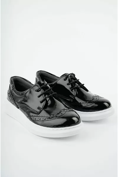 Lace-up Zwart Lakleren Herenschoenen