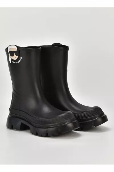 أحذية المطر النسائية السوداء 