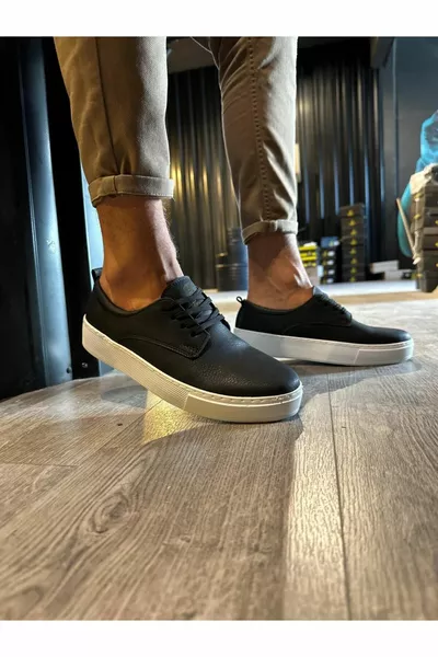 Casual Shoes Black (White Soles)