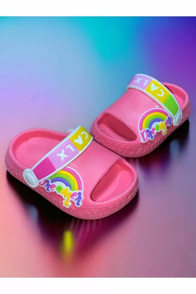 الأطفال اللون الوردي أحسب فتح الجبهة عدم الانزلاق الصنادل كروكس النعال