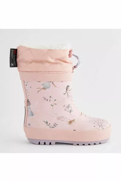 Bottes de pluie en polaire à imprimé fée rose