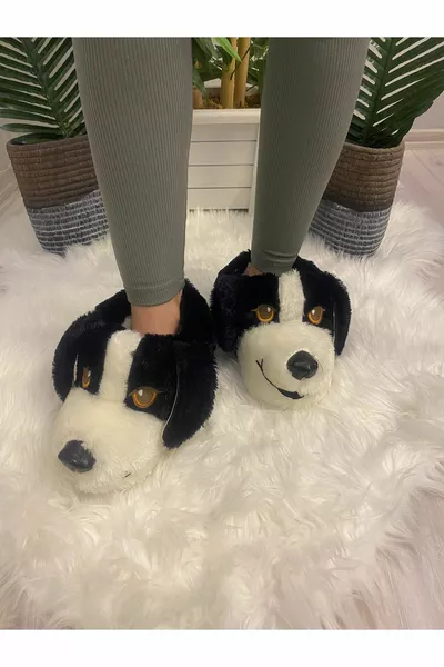 Panduf Dog Figure Плюшевые домашние тапочки