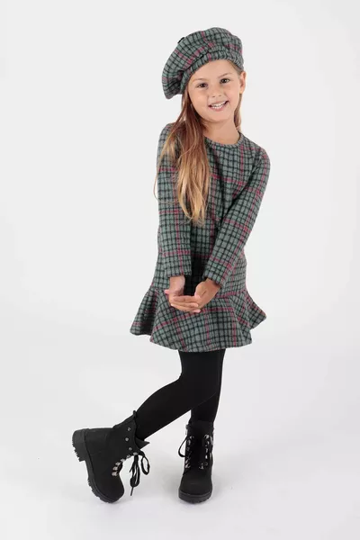 أطفال الفتيات قبعة انتفخ الاتجاه اللباس 