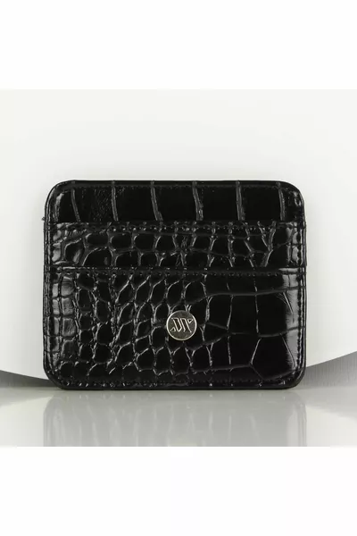 STD женский кожаный кошелек и держатель для карт  черный классический