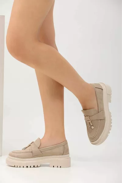 Lp Mi?ra عالية النعل من جلد الغزال عارضة المتسكع الباليه الشقق أحذية نسائية