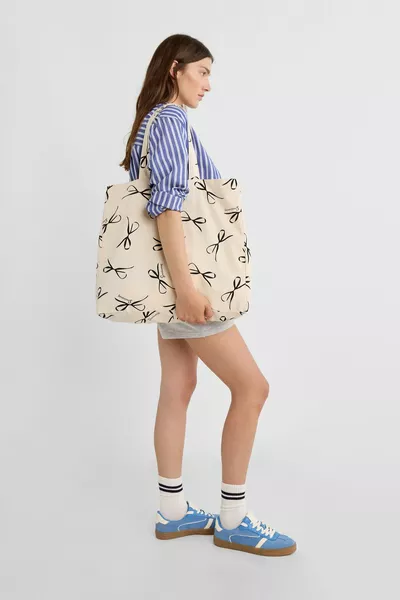 Borsa tote con papillon