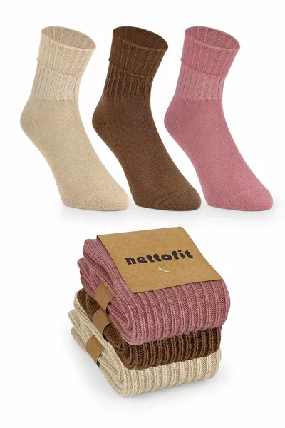 6 бр Зимни дамски вълнени чорапи за спане Soft Touch