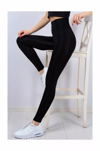 Esemod Dames Zwart Pickup Dagelijkse Fitness Stijlvolle Casual Push-up Hoge Taille Slim Fit Leggings