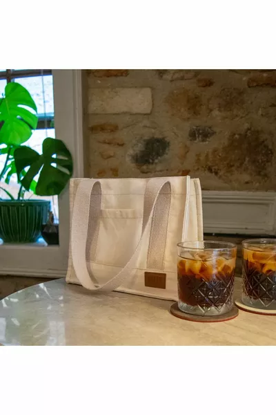 قماش حقيبة حمل صغيرة مع حزام ، حقيبة حمل صغيرة من قماش القطن عالية الجودة ، حزام قابل للتعديل