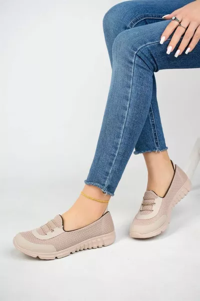 بيج نسائي رياضي باليه مسطح أحذية المشي 