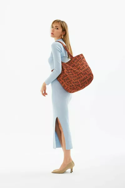 Плитка  Застежка на кнопках Большая сумка с принтом Холщовая ткань Повседневная женская сумка на руку и плечо U:3