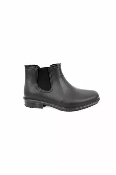 Bottes de pluie en plastique PVC pour hommes aspect cuir moderne Doublure mince élastique latérale à l’intérieur