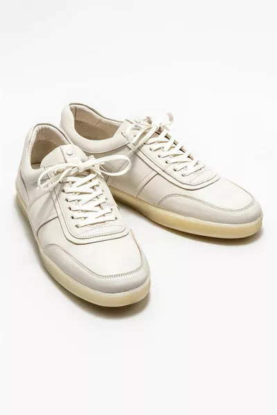 Scarpe casual da uomo in pelle ecru