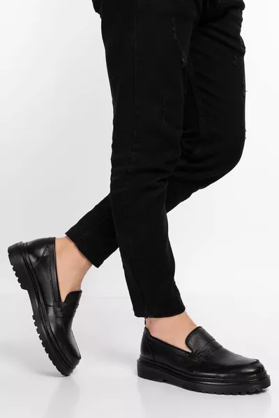 % кожа, високи дебели подметки, мъжки кожени обувки