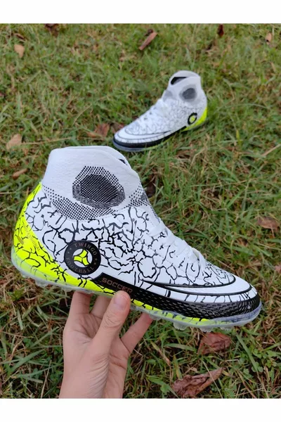 Football Boots Astroturf Grass Field Football Shoes with Socks