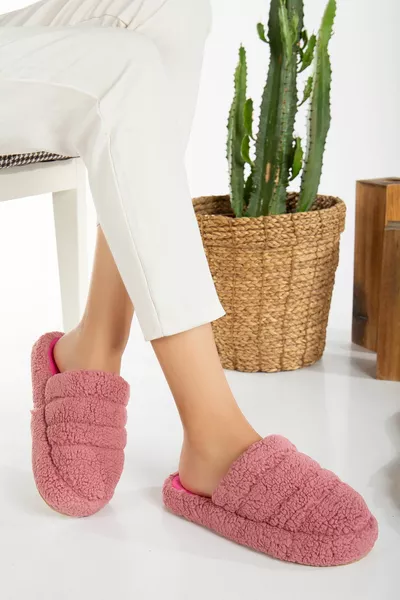 Агнешка тъкан Вълнена безшумна подметка Дамски чехли Чехли за вътрешна къща