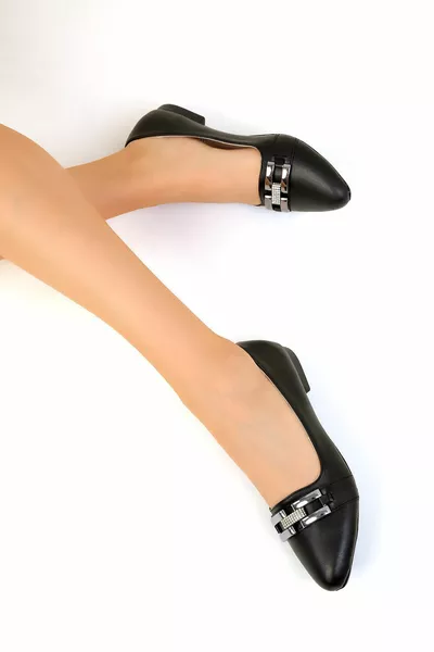 Черни дамски балетки 