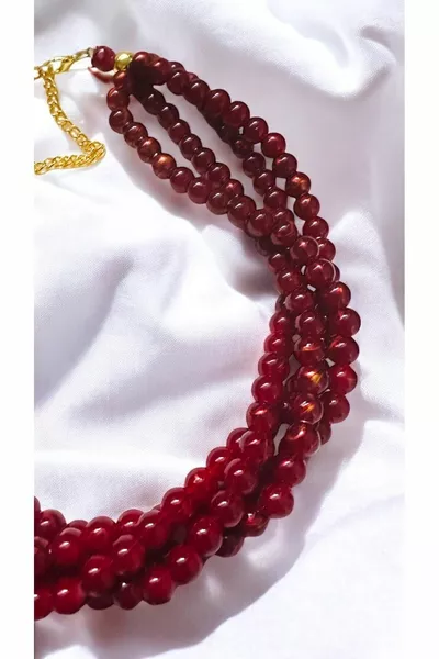 Multiple Alaçatı Bead Acrylic Necklace
