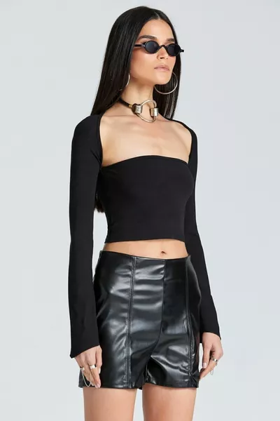 a Bolero Black Crop
