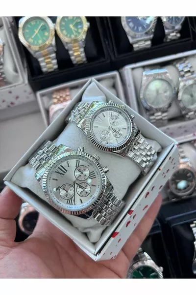 " ساعة مزدوجة " / " ساعات عيد الحب " ساعات معصم مع مشابك (لا يشمل السعر أساور المعصم)