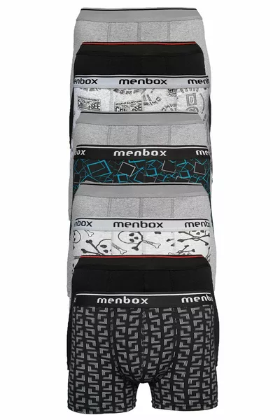 9 قطع مختلطة منقوشة ليكرا كلاسيك للرجال بوكسر