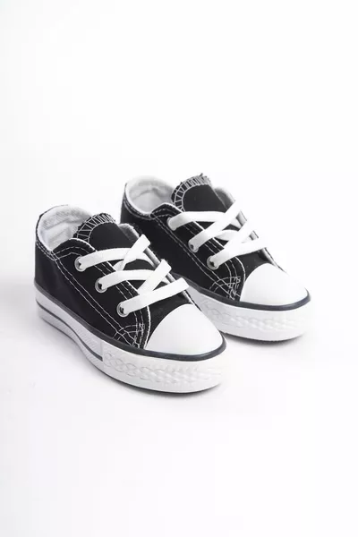 Lifestle قصيرة تشاك قماش الدانتيل متابعة دمية للجنسين - أطفال أحذية رياضية سوداء