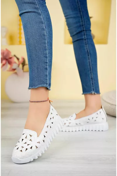 قطع الليزر الباليه الشقق الجلد الأبيض الجلد الأبيض الجلد الأبيض الجلد الأبيض