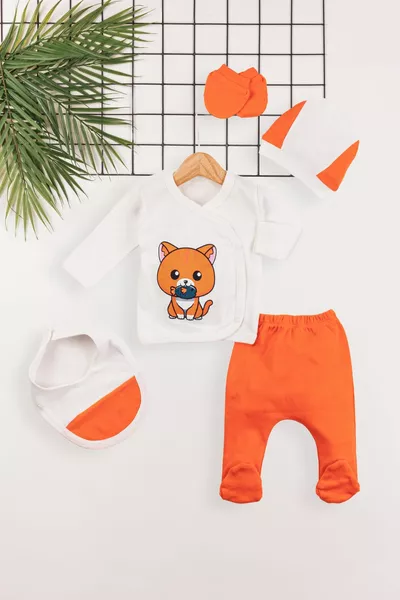 Комплект болнични изходи за новородено бебе от 5 % памук органична материя, изключително мека текстура