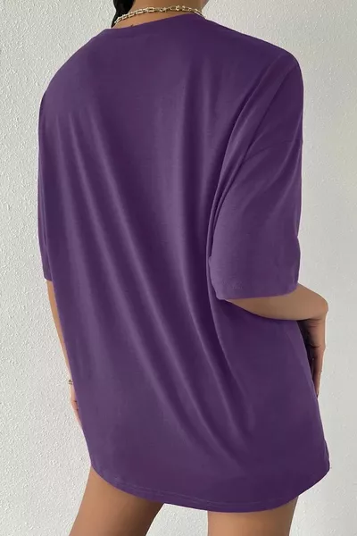 تي شيرت مطبوع على شكل قلب للجنسين