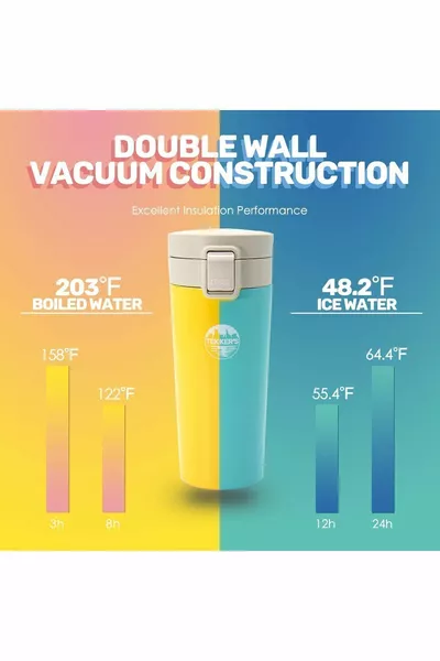 Snape ml Double Layer Becher Thermosbecher Mattschwarz mit Filter