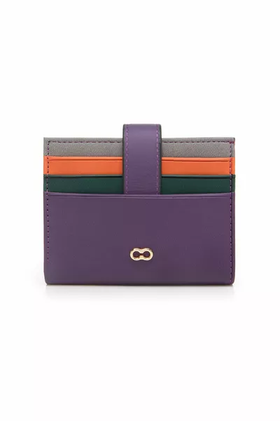 جلد نسائي لون بنفسجي حامل بطاقة Snap Jojo 