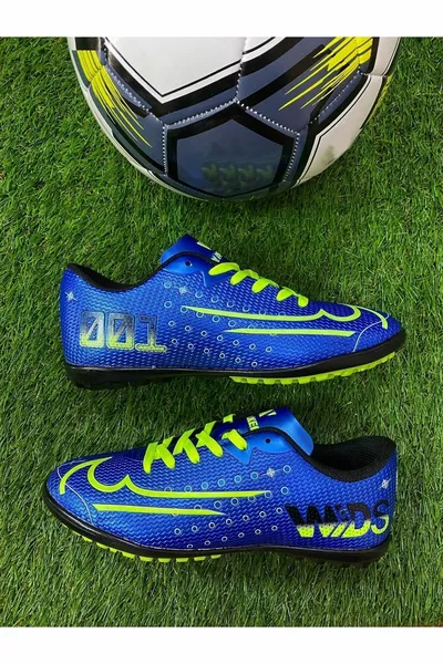 حذاء كرة قدم Yusufshoes Spikeless Blue Astroturf