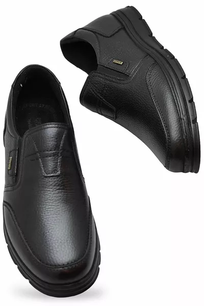 -S Зимна пълна ортопедична подметка % естествена кожа Мъжки обувки без връзки Гумена неплъзгаща се подметка