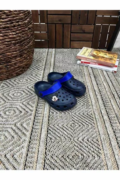 Girl Boy Kids 2 Pieces Cross Jibbitz Fancy Front Indoor Garden Pool Casual Sandals Slippers