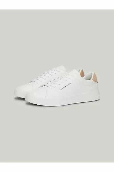 Marque Logo Homme Lacets Semelle Antidérapante Casual Sneaker Blanc -YBL