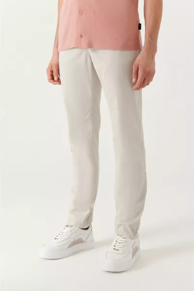 Pantalon extensible taille texturée douce pierre pour hommes 