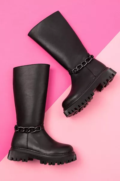 Ragazze Stivali Stivali Ragazze Stivali da pioggia Ragazze Stivali da pioggia per bambini Catena Stivali dettagliati