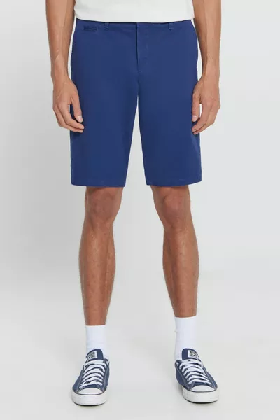 رجالي نيلي سليم صالح سليم فيت دوبي ٪ قطن عارضة تشينو شورت