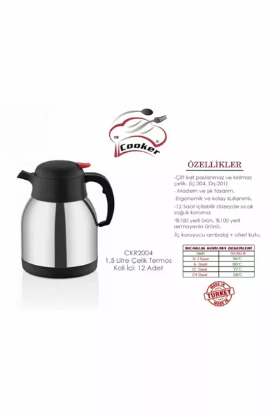 1,5 litre en acier Thermos à thé Thermos à eau Thermos